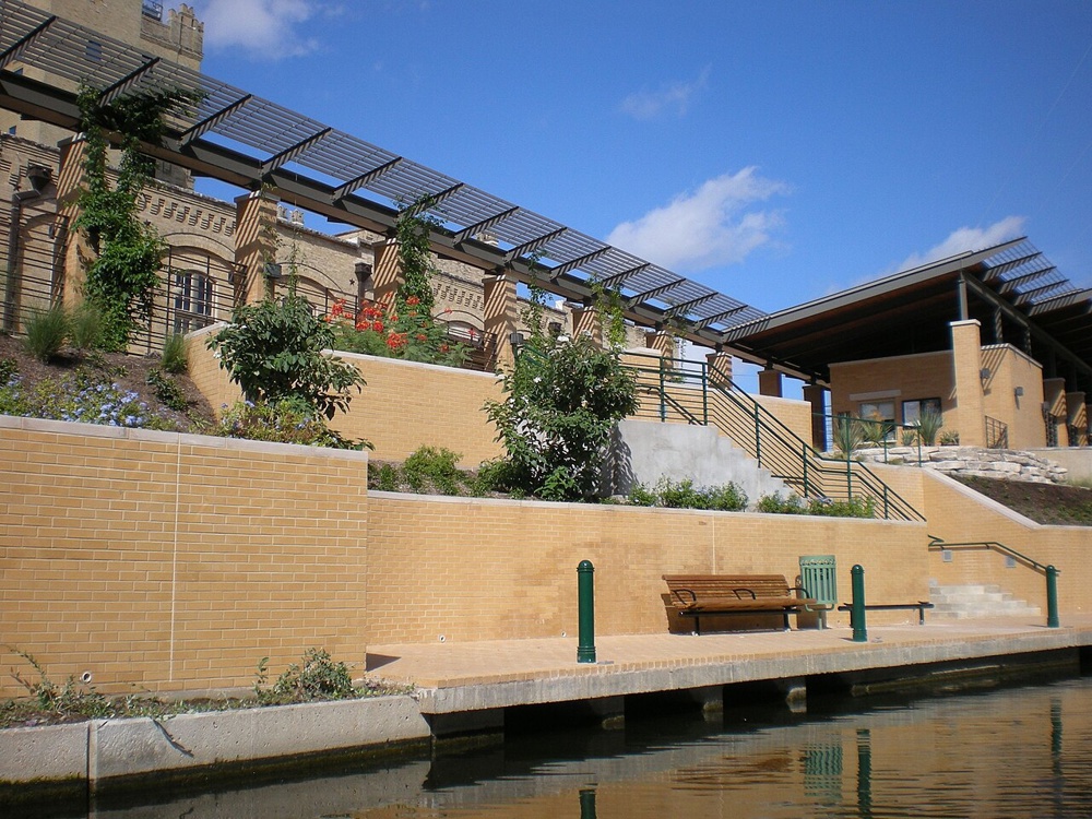 Landing for the San Antonio Museum of Art on the San Antonio River Walk